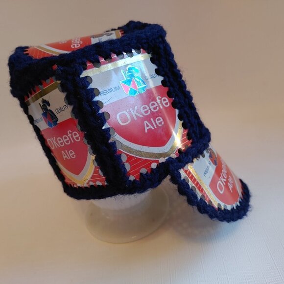 UNIQUE Carling O'Keefe Beer Can Hat Crochet Hat Wool and Beer Can Hand M… - Picture 4 of 4